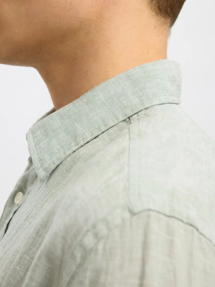 Selectedhomme slhregkylian mix shirt iceberg green mixed