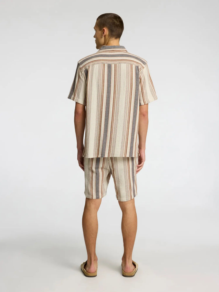 Selectedhomme slhrelax-sal shirt resort egret multi stripe