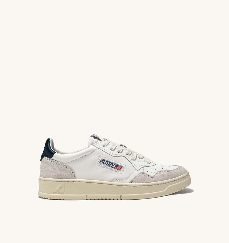 Autry ls28 leather suede white blue