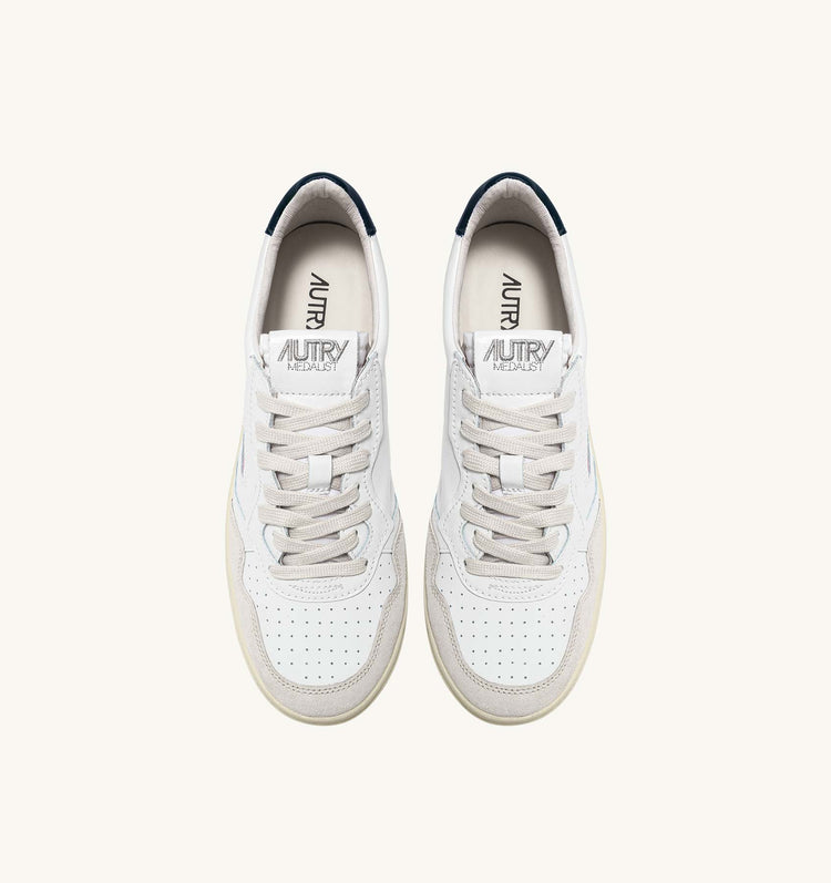 Autry ls28 leather suede white blue