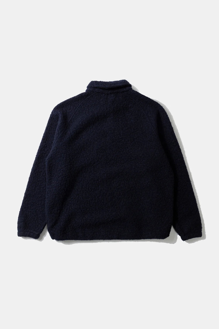 Edmmond unconventional zip polo plain navy