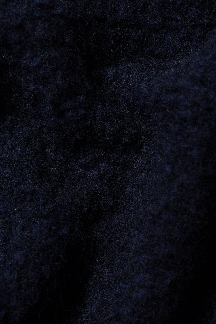 Edmmond unconventional zip polo plain navy
