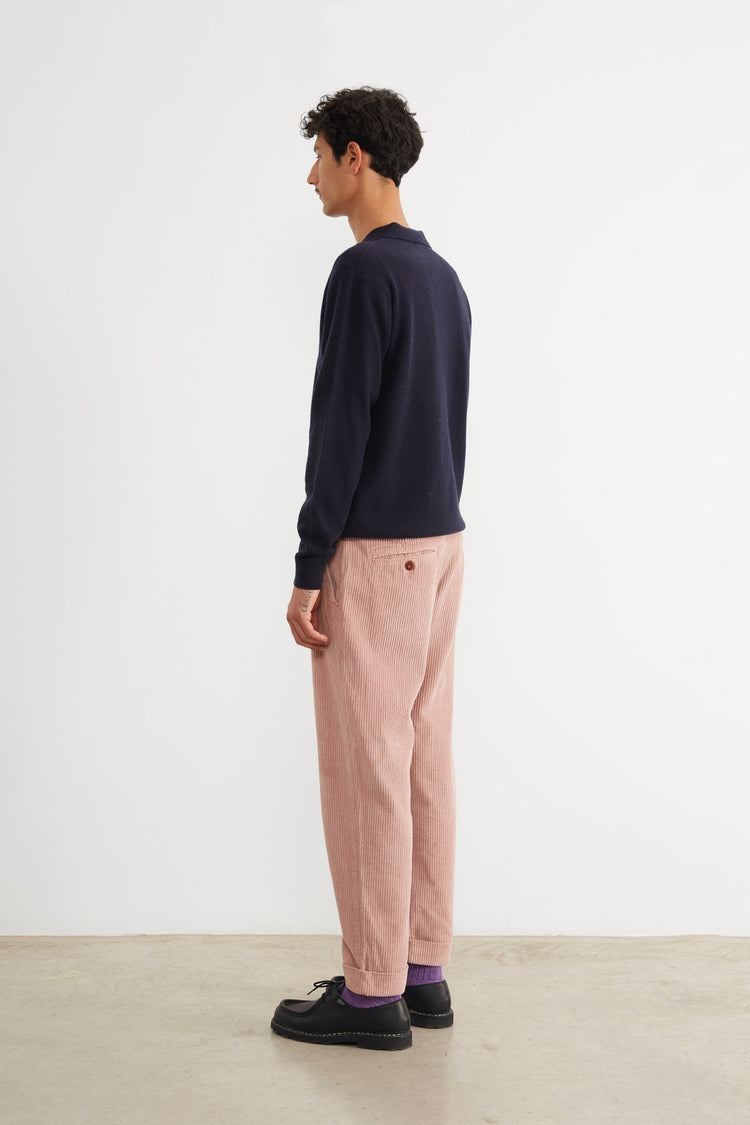 Edmmond wool polo navy