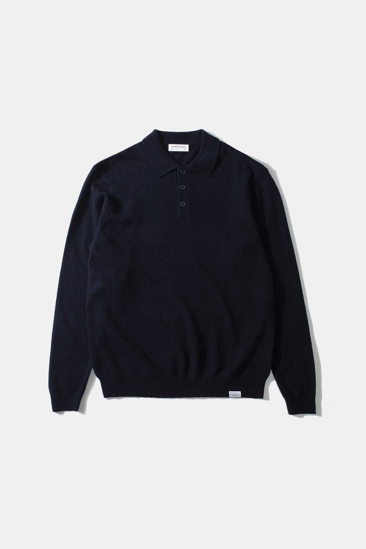 Edmmond wool polo navy