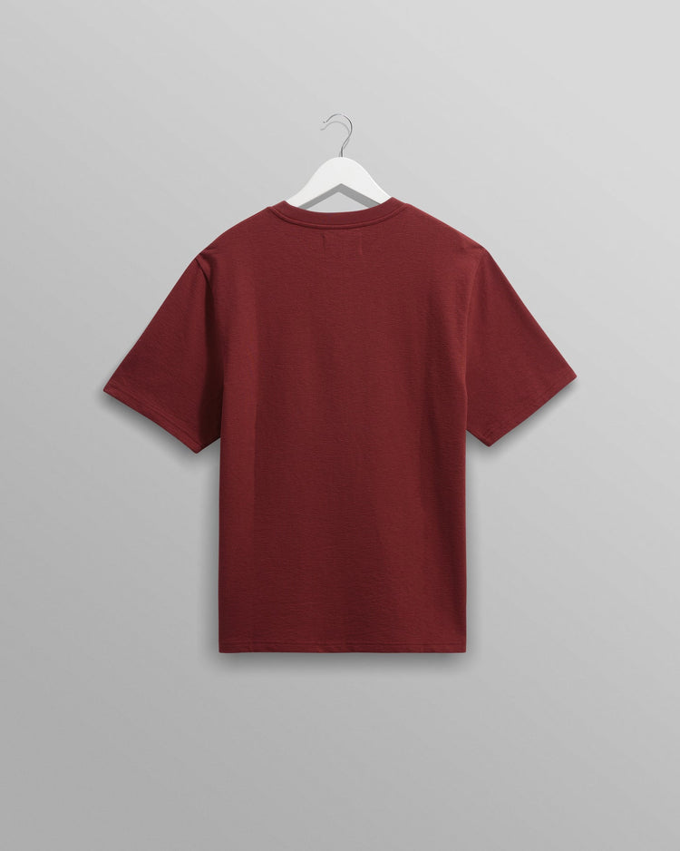 Wax london dean ss tee jolt burgundy