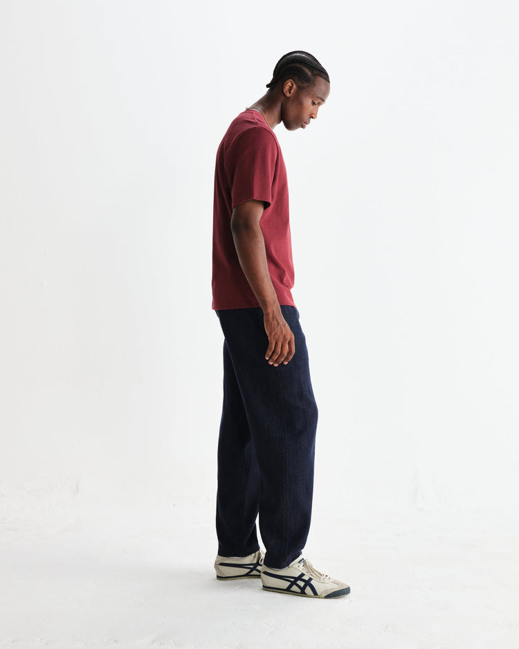 Wax london dean ss tee jolt burgundy
