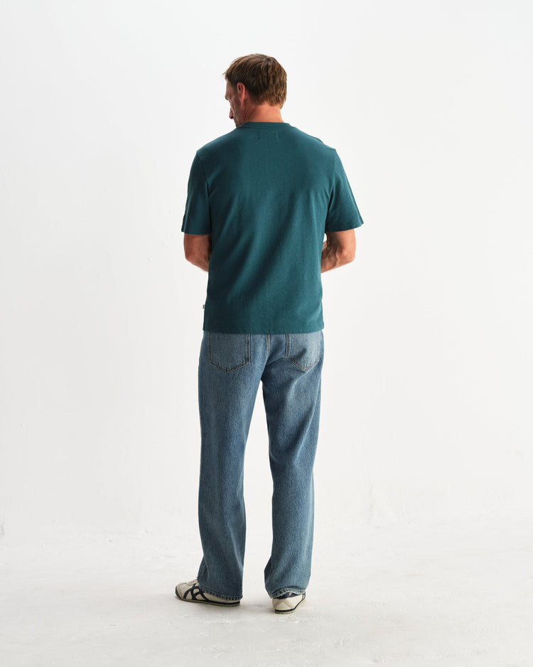 Wax london dean ss tee jolt teal