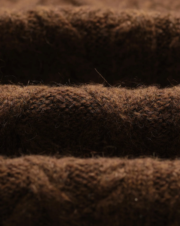 Wax london hyatt brush cable knit brown