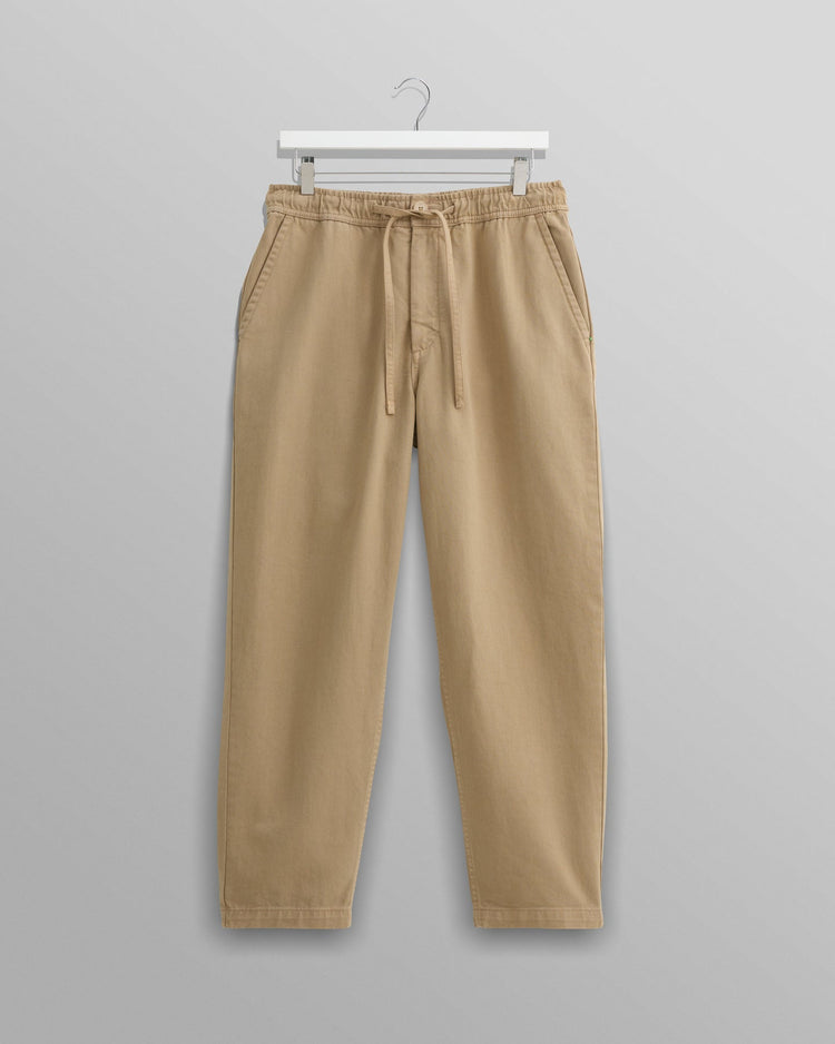 Wax london kurt trousers organic cotton twill beige
