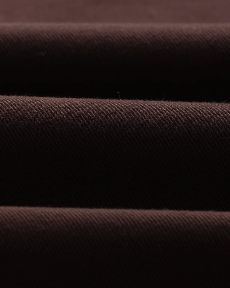Wax london kurt trouser organic cotton twill dark brown