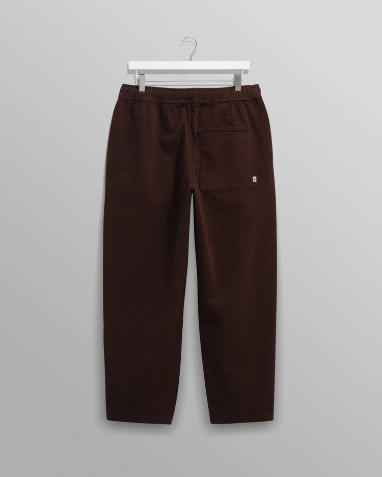 Wax london kurt trouser organic cotton twill dark brown