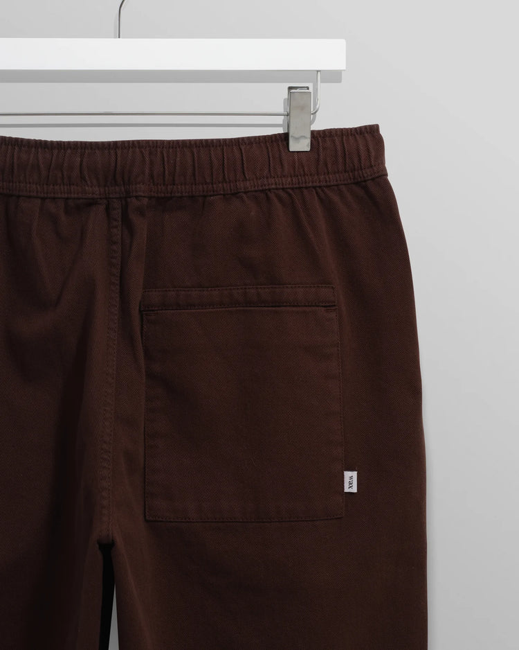 Wax london kurt trouser organic cotton twill dark brown