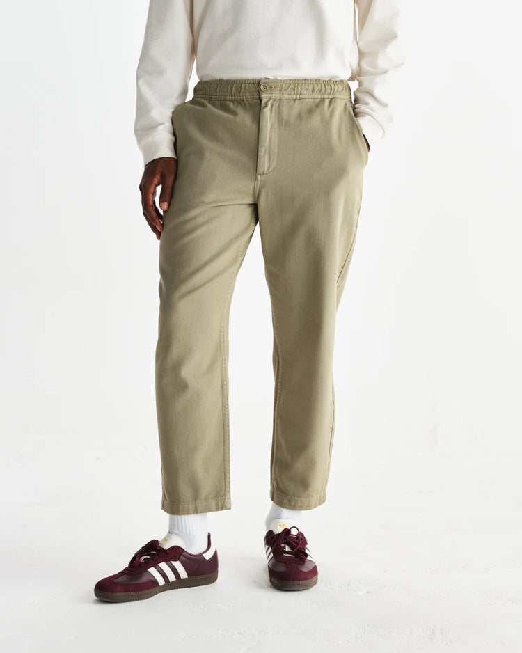 Wax london kurt trouser organic cotton twill light khaki