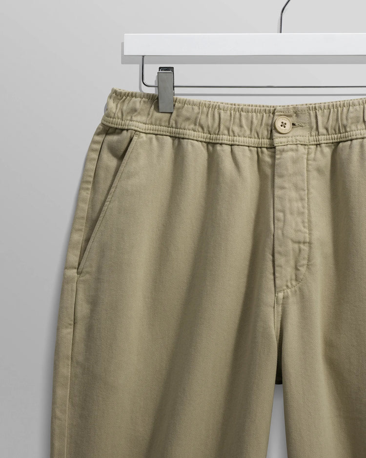 Wax london kurt trouser organic cotton twill light khaki