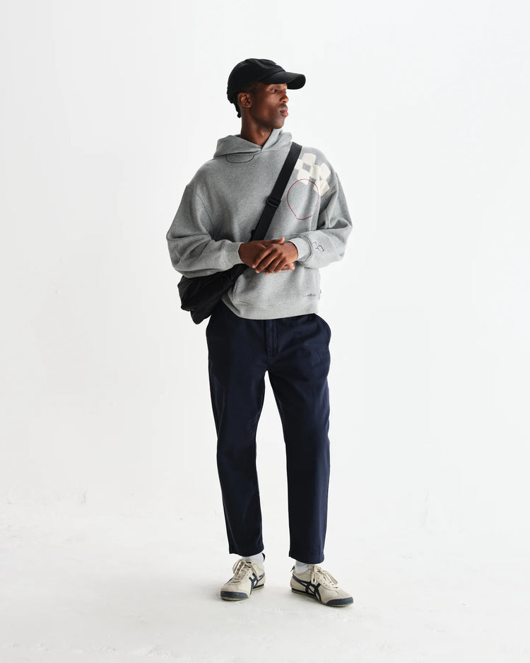 Wax london kurt trouser organic twill navy
