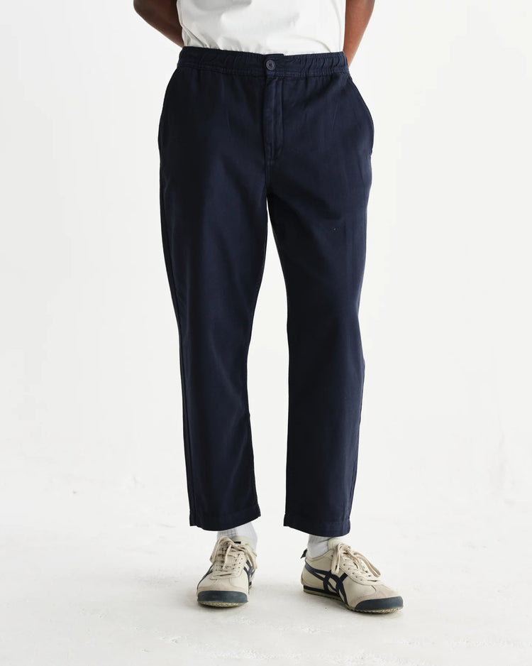 Wax london kurt trouser organic twill navy