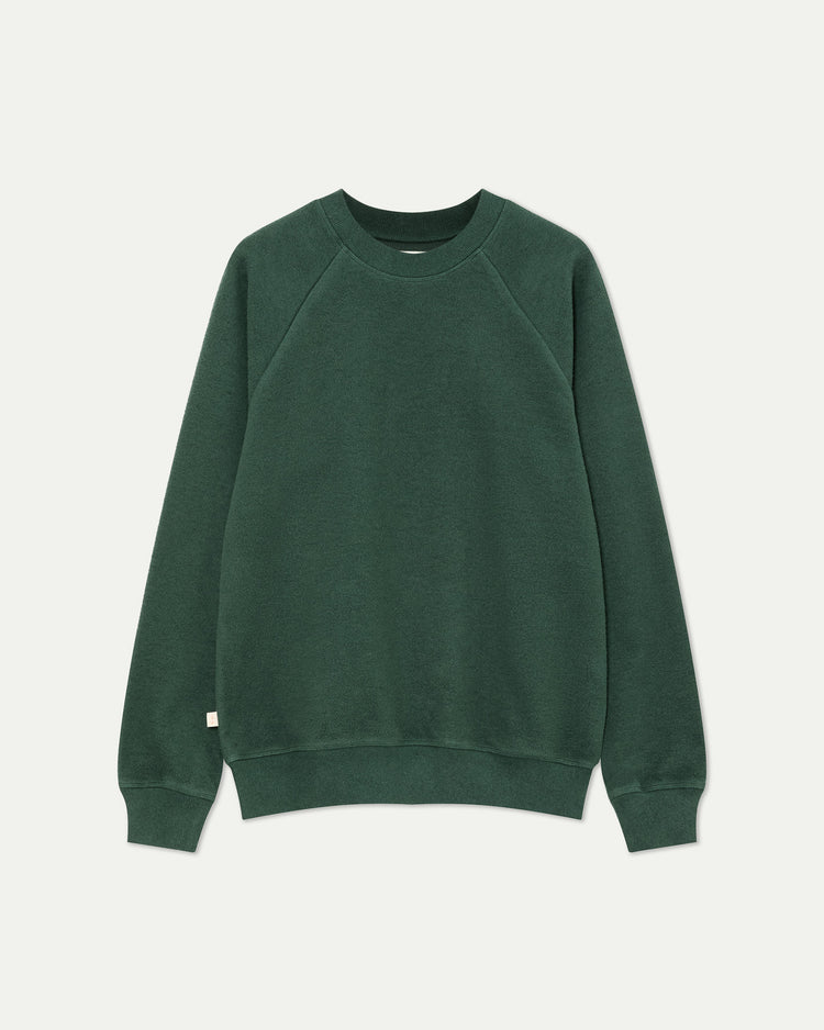La paz cunha fleece sweatshirt dark green fleece