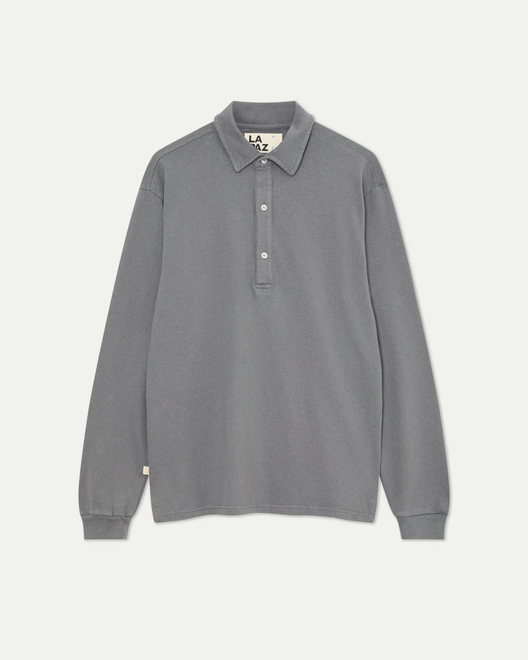 La paz mesquita long sleeve polo black sand