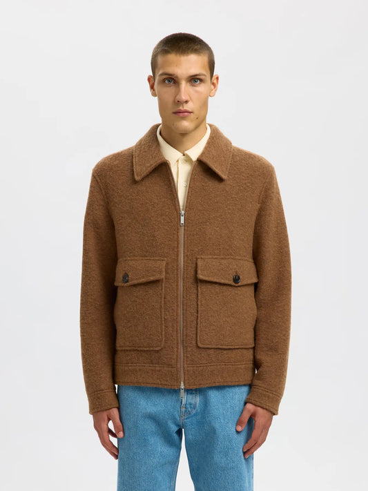 Selectedhomme slhjakob wool blend jacket chipmunk