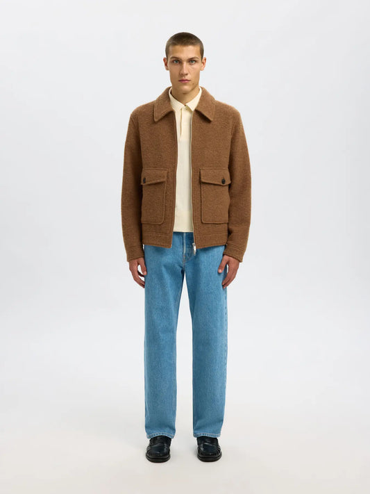 Selectedhomme slhjakob wool blend jacket chipmunk