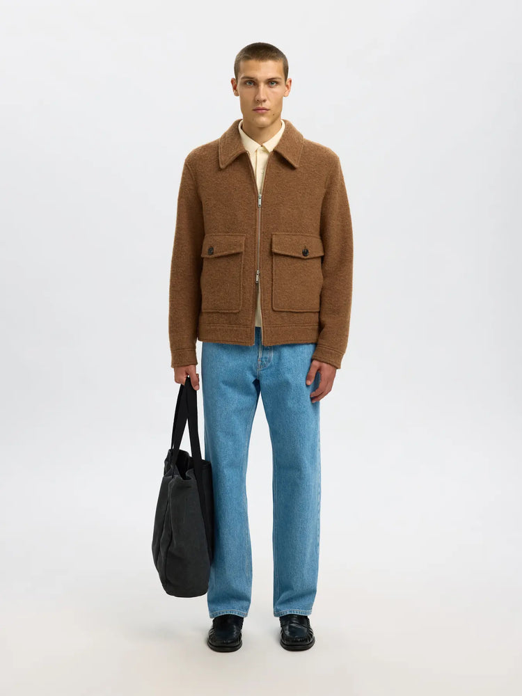 Selectedhomme slhjakob wool blend jacket chipmunk