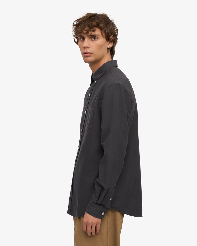 Colorful standard organic button down shirt cs4002 lava grey