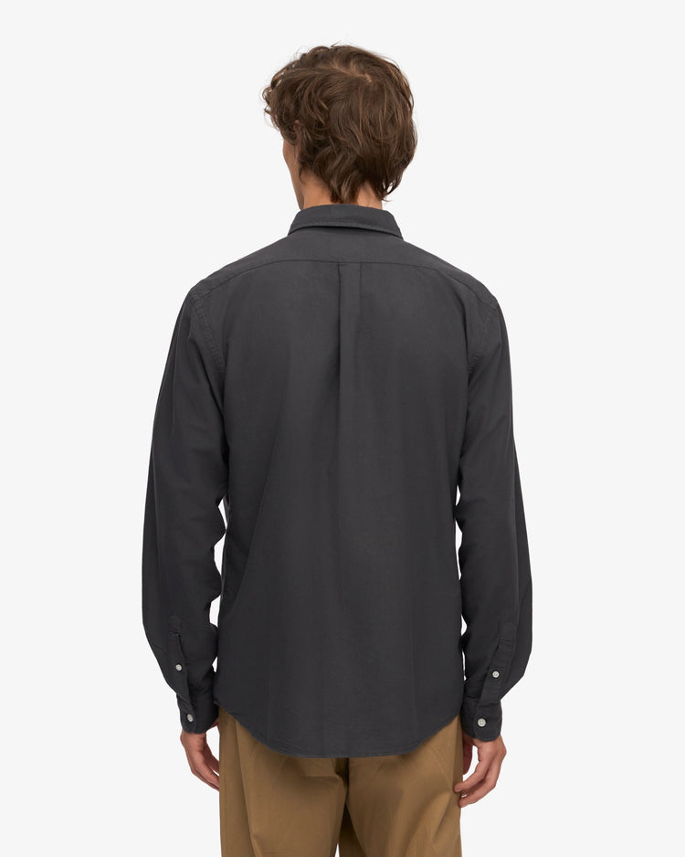 Colorful standard organic button down shirt cs4002 lava grey