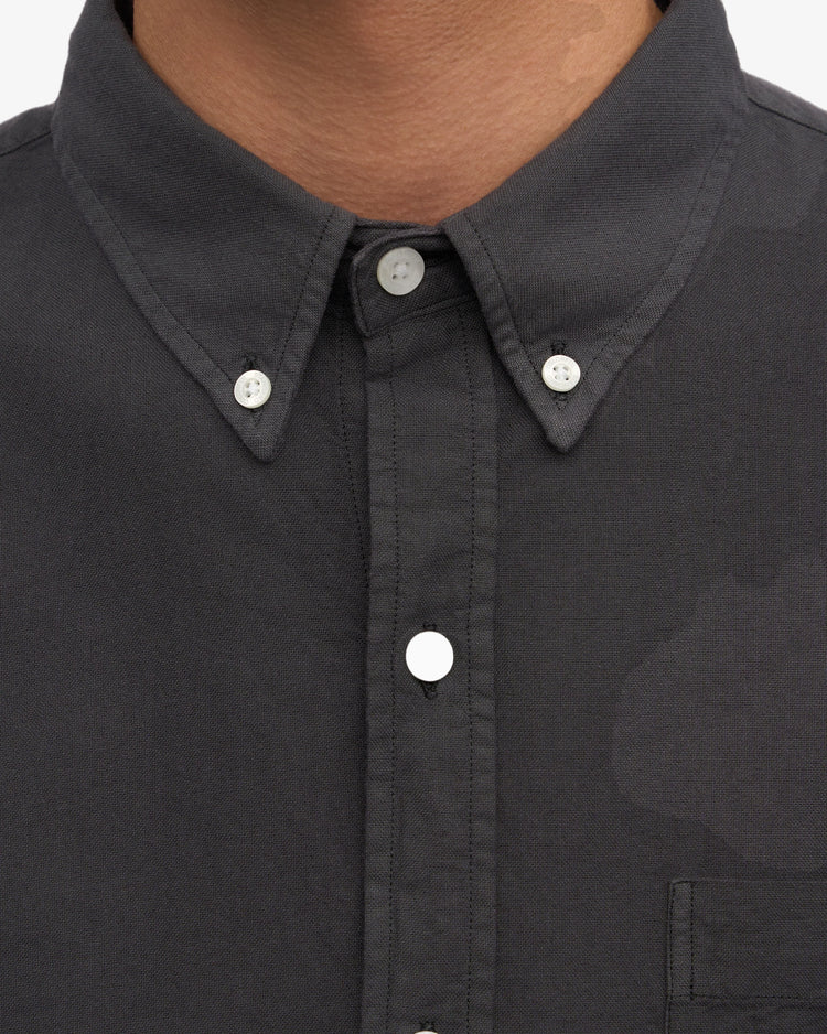 Colorful standard organic button down shirt cs4002 lava grey