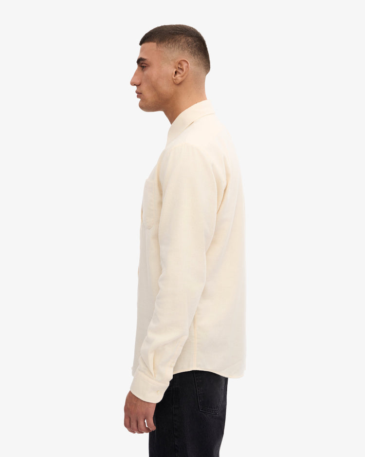 Colorful standard organic flannel shirt cs4006 ivory white