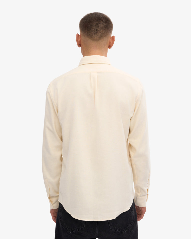 Colorful standard organic flannel shirt cs4006 ivory white
