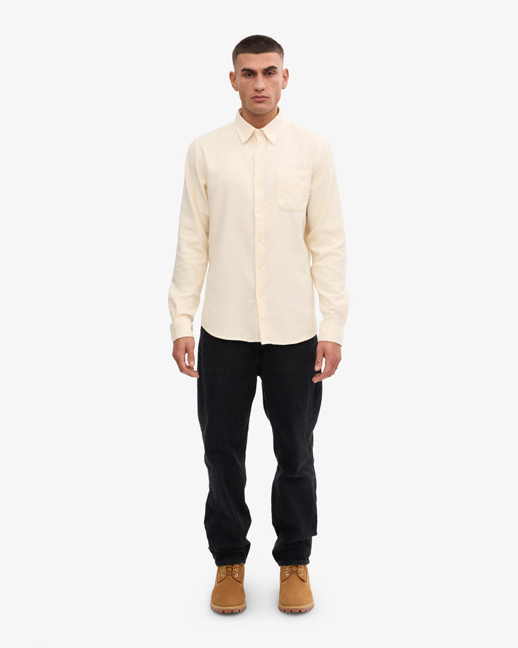 Colorful standard organic flannel shirt cs4006 ivory white