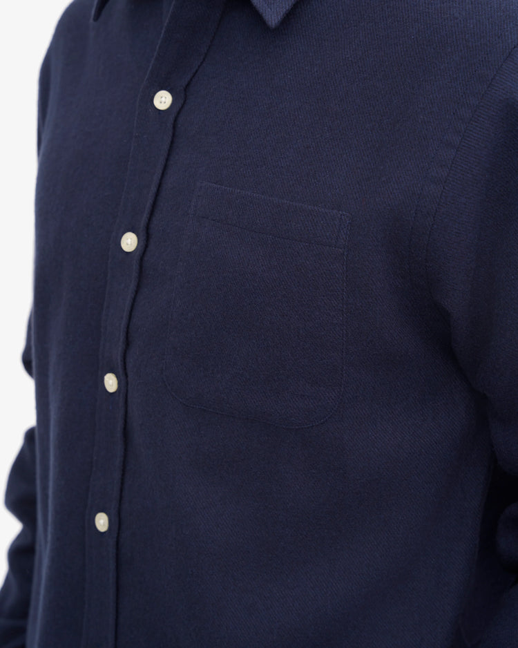 Colorful standard flannel shirt navy blue