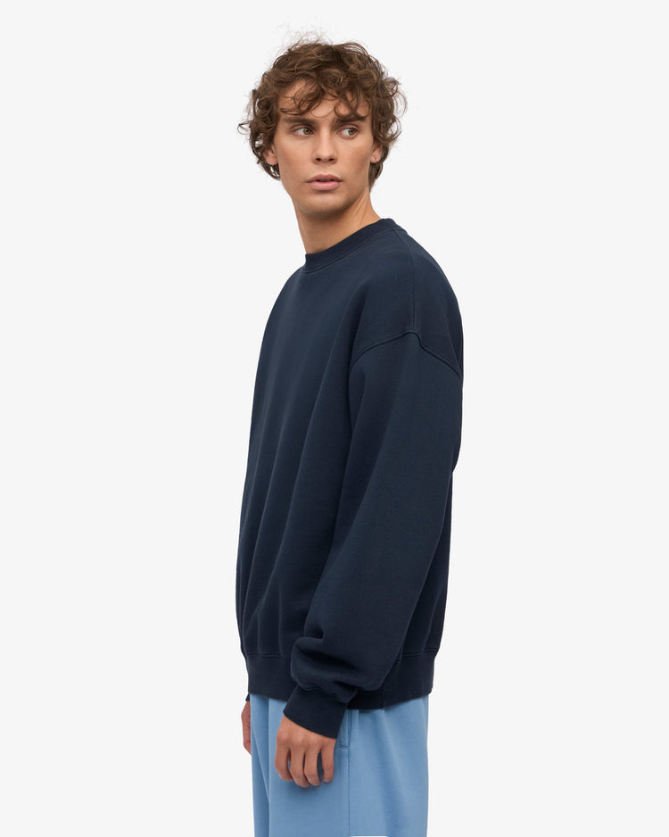 Colorful standard organic oversized crew sweat cs1012 navy blue