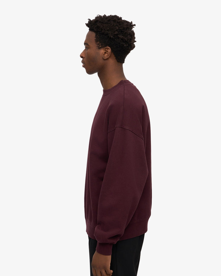 Colorful standard organic oversized crew sweat cs1012 oxblood red