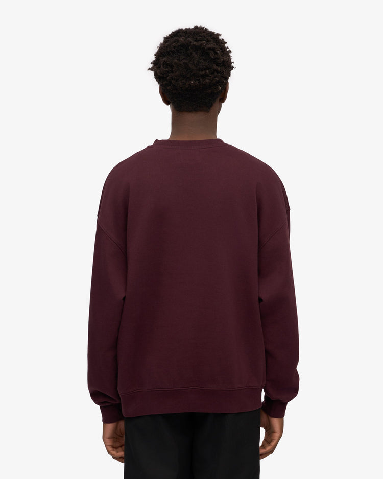 Colorful standard organic oversized crew sweat cs1012 oxblood red