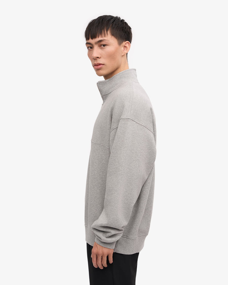 Colorful standard organic quarter zip sweat cs1014 heather grey