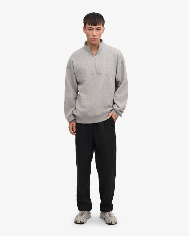 Colorful standard organic quarter zip sweat cs1014 heather grey