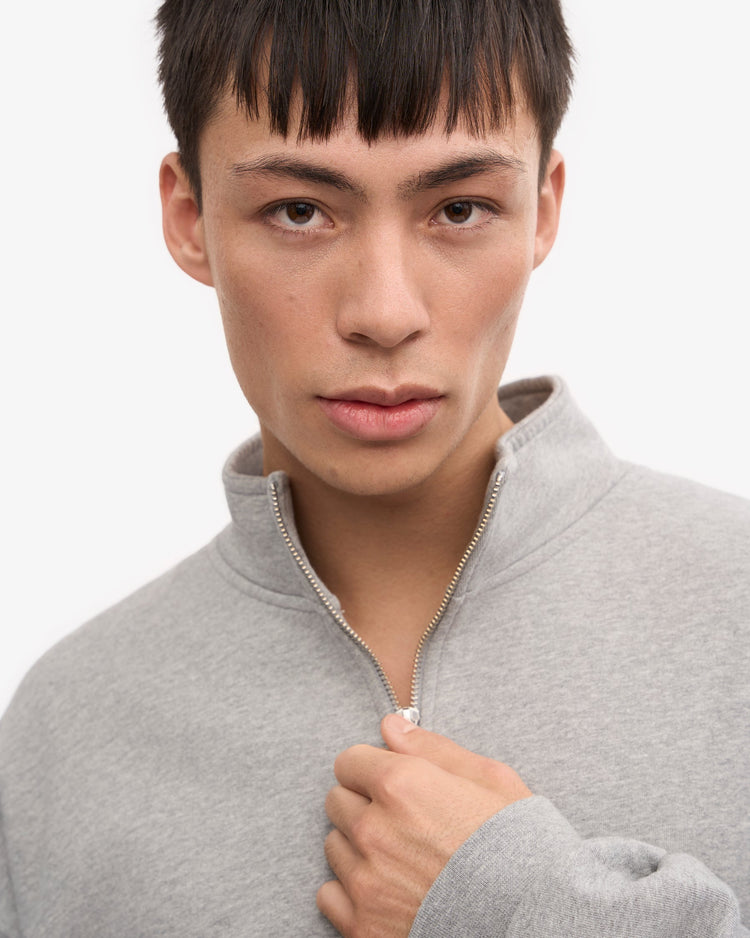 Colorful standard organic quarter zip sweat cs1014 heather grey