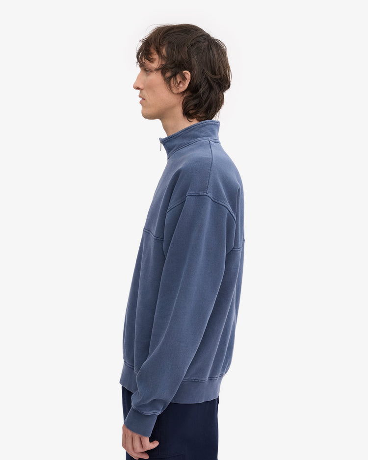 Colorful standard organic quarter zip sweat cs1014 neptune blue