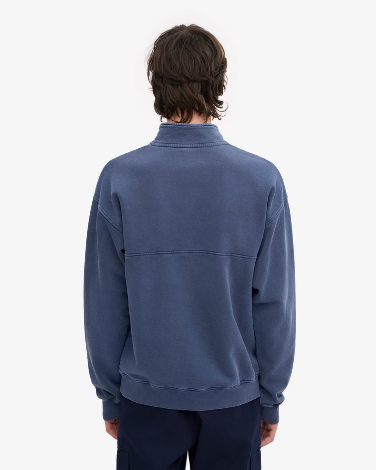 Colorful standard organic quarter zip sweat cs1014 neptune blue