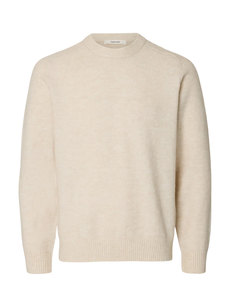 Selectedhomme slhrai knit oatmeal melange