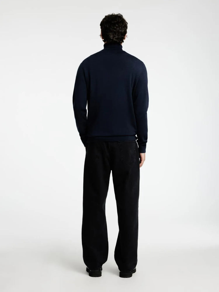 Selectedhomme slhtray knit merino roll neck noos navy blazer