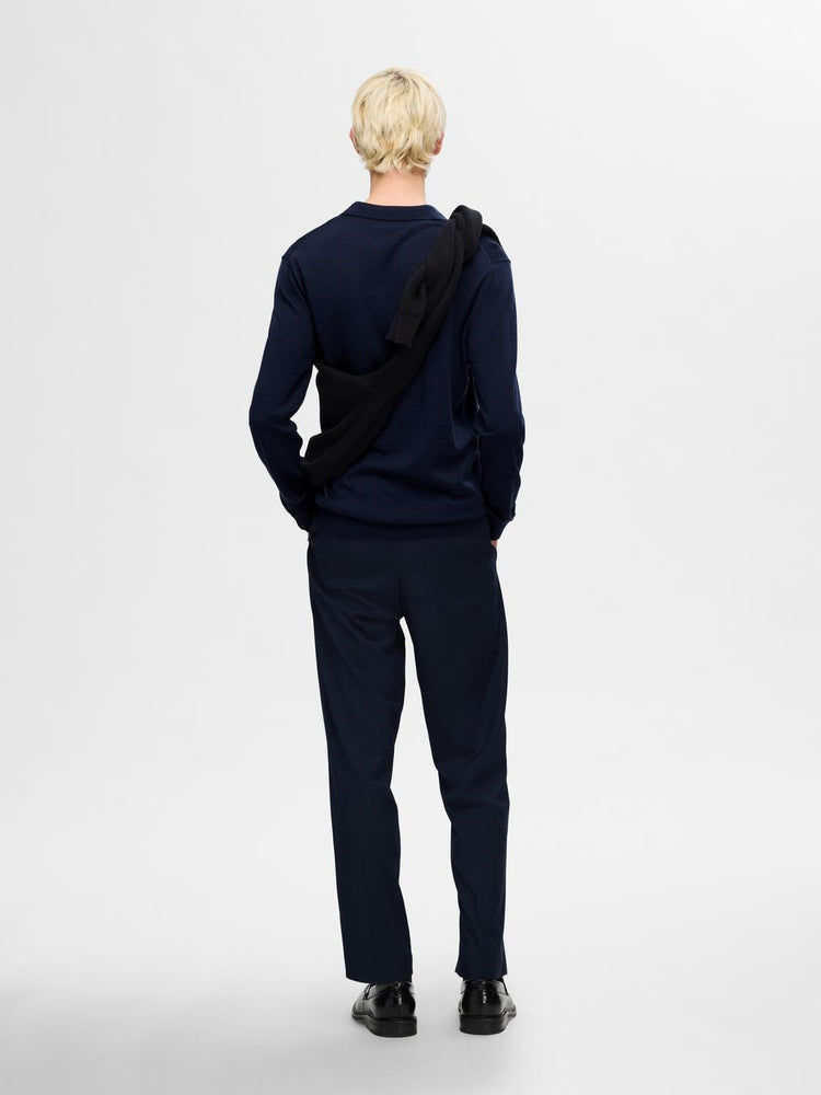 Selectedhomme tray knit merino polo noos navy blazer