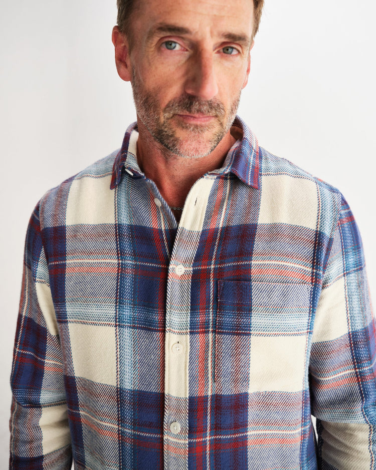 Wax london shelly shirt flannel check blue multi
