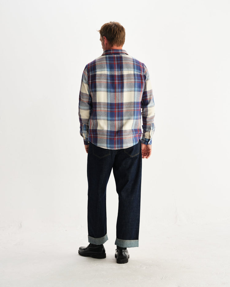 Wax london shelly shirt flannel check blue multi