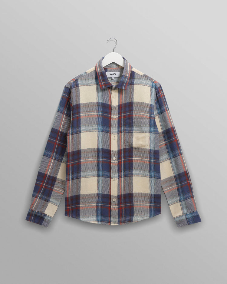 Wax london shelly shirt flannel check blue multi