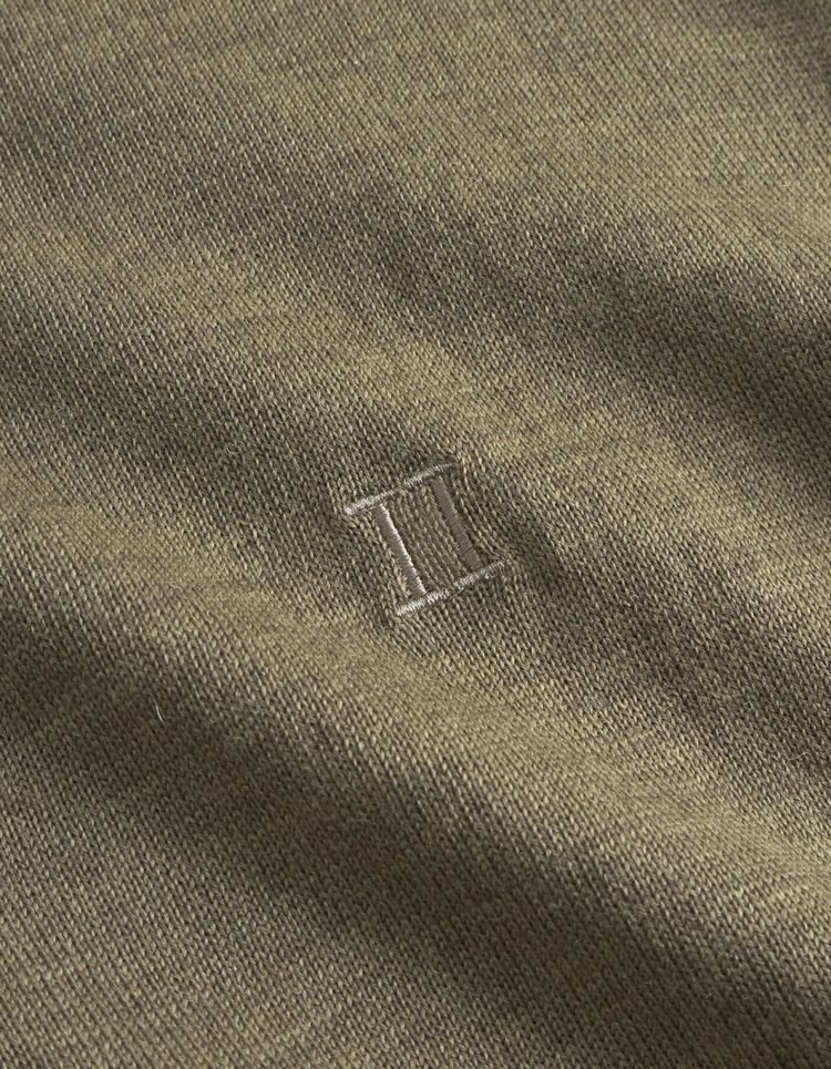 Les deux greyson merino polo knit military olive