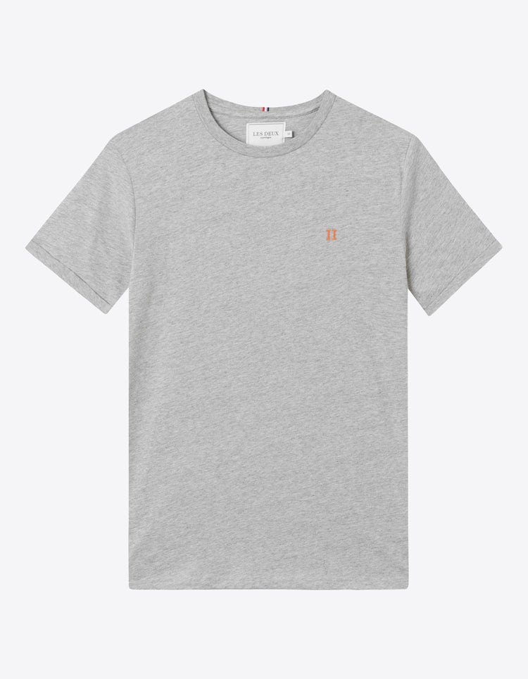 Les deux norregaard t-shirt grey melange