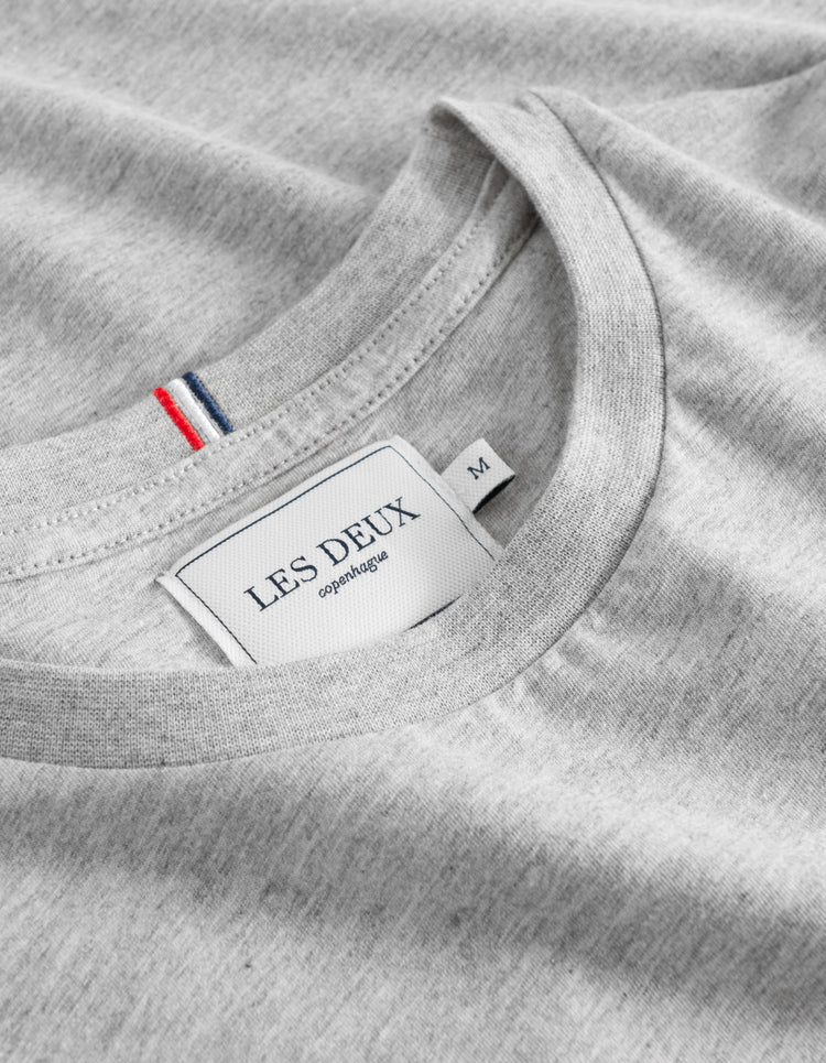 Les deux norregaard t-shirt grey melange