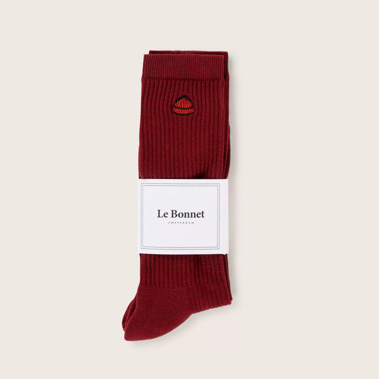 Le bonnet socks bordeaux